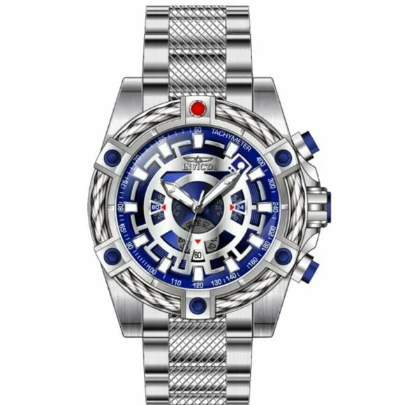 Invicta Silver and Blue Men's Watch